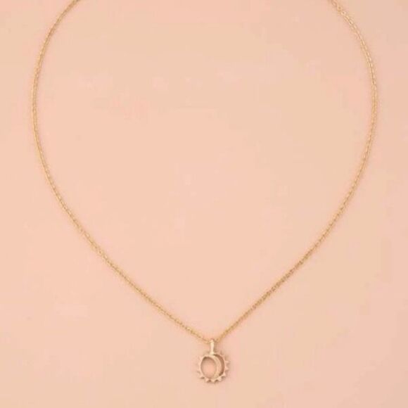 GOLD PLATED SUN AND MOON UNISEX PENDANT NECKLACE WITH INSPIRATIONAL CARD - Picture 4 of 9